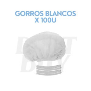 GORROS BLANCOS X 100U
