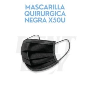 MASCARILLA QUIRURGICA NEGRA X50U