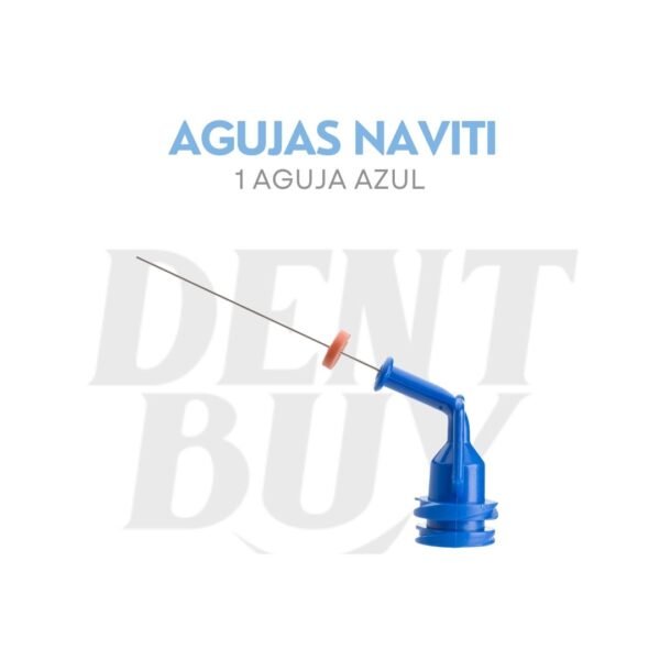AGUJA NAVITTIPS ANGULADAS 25MM AZUL