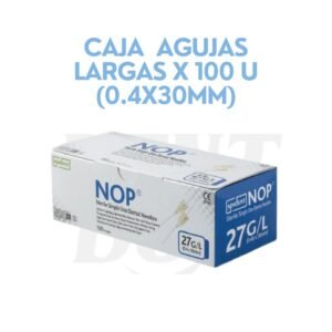 CAJA  AGUJAS LARGAS X 100 U (0.4X30MM)