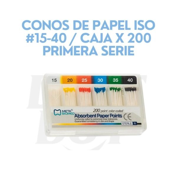 CONOS DE PAPEL ISO #15-40 / CAJA X 200 PRIMERA SERIE