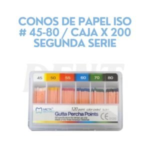 CONOS DE PAPEL ISO # 45-80 / CAJA X 200 SEGUNDA SERIE
