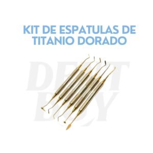 KIT DE ESPATULAS DE TITANIO DORADO