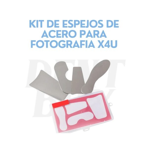KIT DE ESPEJOS DE ACERO PARA FOTOGRAFIA X4U