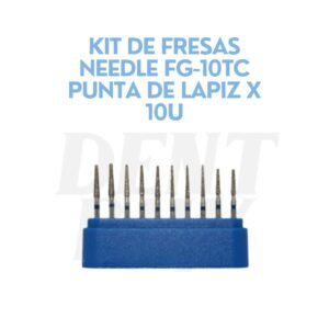 KIT DE FRESAS NEEDLE FG-10TC PUNTA DE LAPIZ X 10U