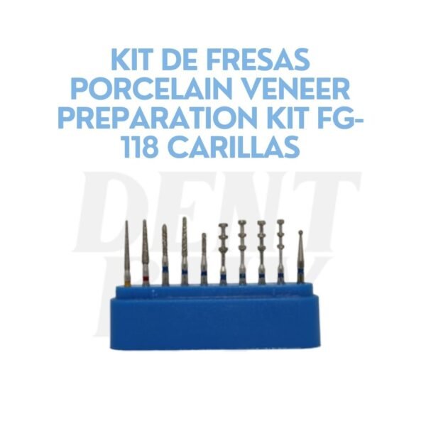 KIT DE FRESAS PORCELAIN VENEER PREPARATION KIT FG-118 CARILLAS
