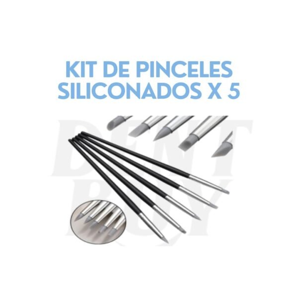 KIT DE PINCELES SILICONADOS X 5