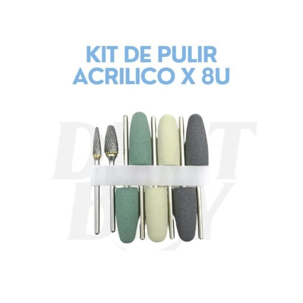 KIT DE PULIR ACRILICO X 8U