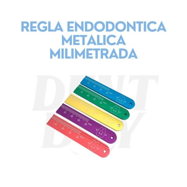 REGLA ENDODONTICA METALICA MILIMETRADA