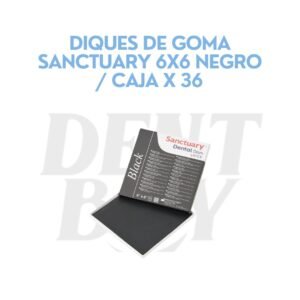 DIQUES DE GOMA SANCTUARY 6X6 NEGRO / CAJA X 36
