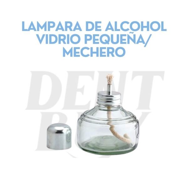LAMPARA DE ALCOHOL VIDRIO PEQUEÑA/ MECHERO