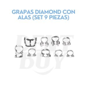 GRAPAS DIAMOND CON ALAS (SET 9 PIEZAS)