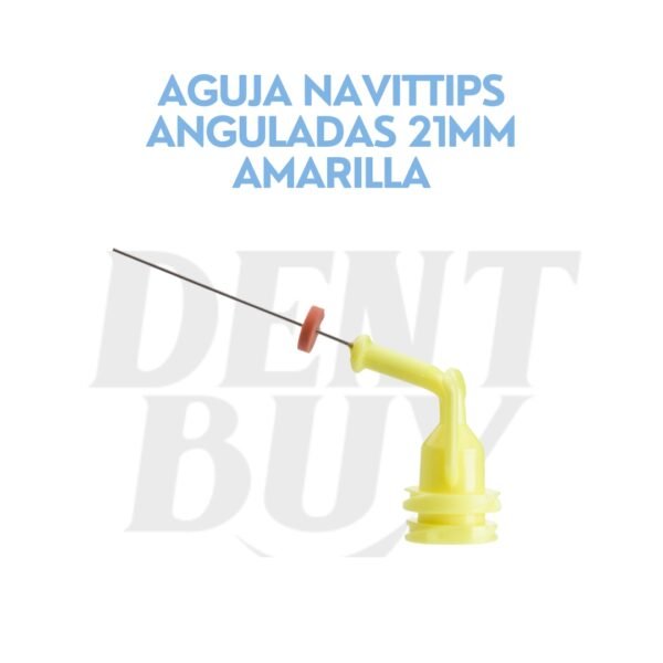 AGUJA NAVITTIPS ANGULADAS 21MM AMARILLA