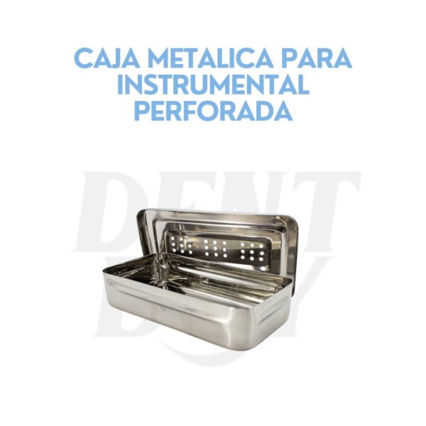 CAJA METALICA PARA INSTRUMENTAL PERFORADA