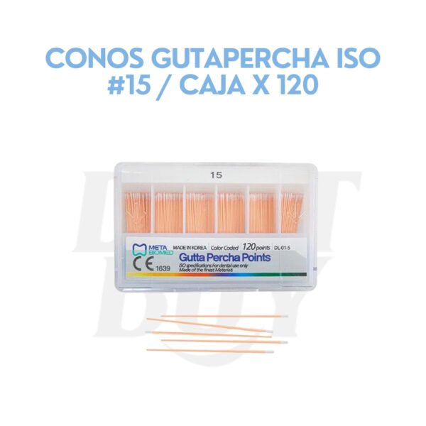 CONOS GUTAPERCHA ISO #15 / CAJA X 120