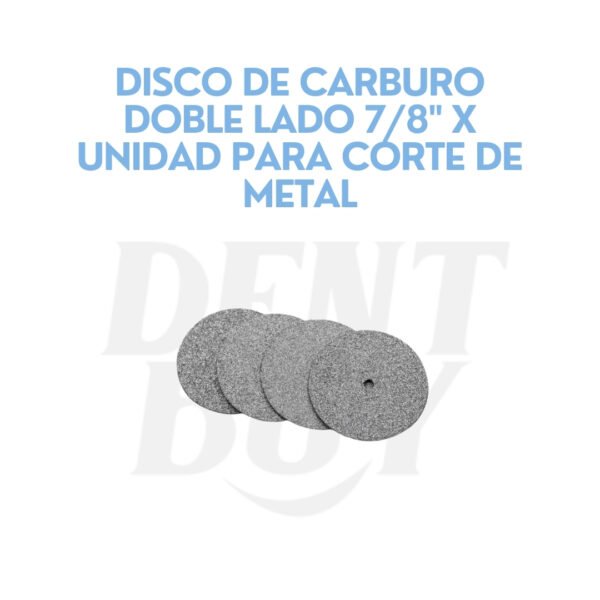 DISCO DE CARBURO DOBLE LADO 7/8" X UNIDAD PARA CORTE DE METAL
