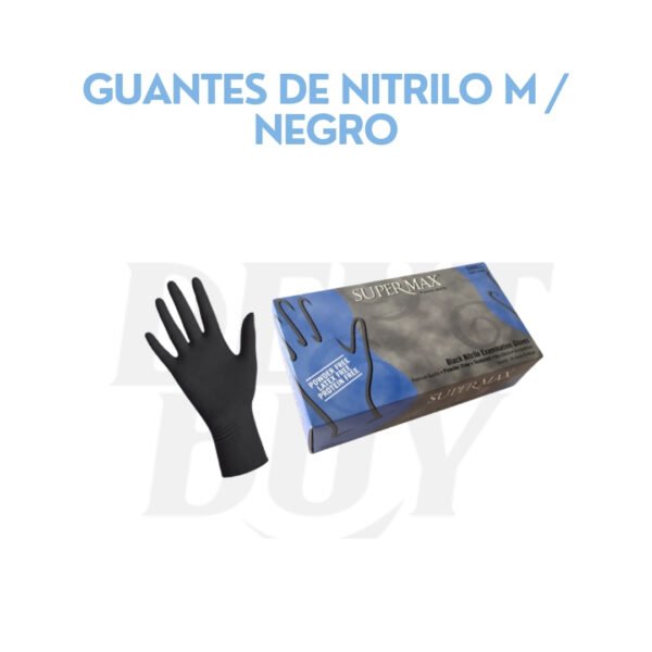 GUANTES DE NITRILO M / NEGRO