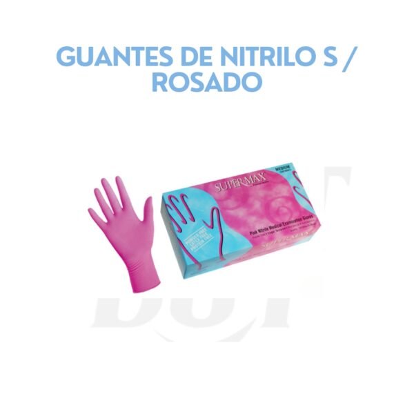 GUANTES DE NITRILO S / ROSADO