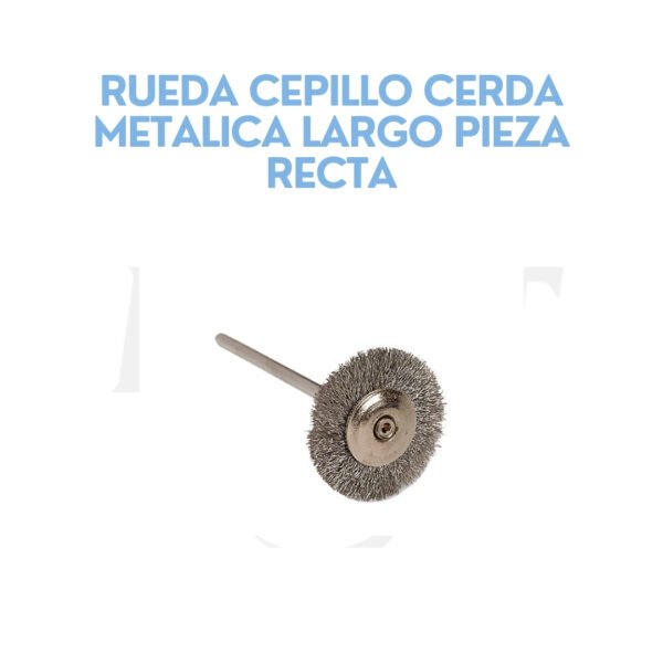 RUEDA CEPILLO CERDA METALICA LARGO PIEZA RECTA