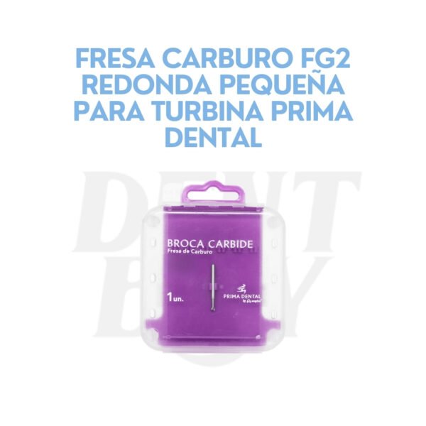 FRESA CARBURO FG2 REDONDA PEQUEÑA PARA TURBINA PRIMA DENTAL