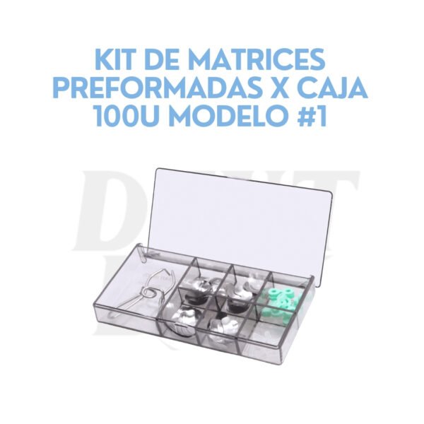 KIT DE MATRICES PREFORMADAS X CAJA 100U MODELO #1