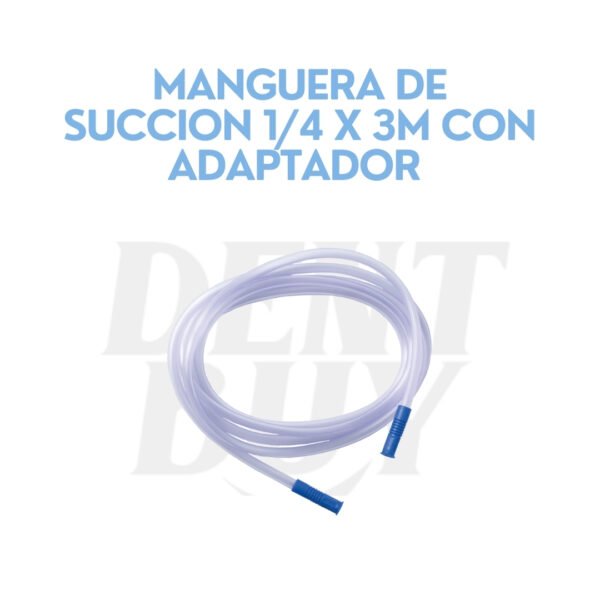 MANGUERA DE SUCCION 1/4 X 3M CON ADAPTADOR