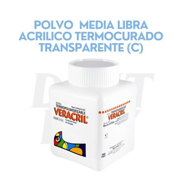 POLVO  MEDIA LIBRA ACRILICO TERMOCURADO TRANSPARENTE (C)