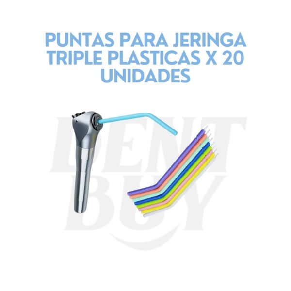PUNTAS PARA JERINGA TRIPLE PLASTICAS X 20 UNIDADES