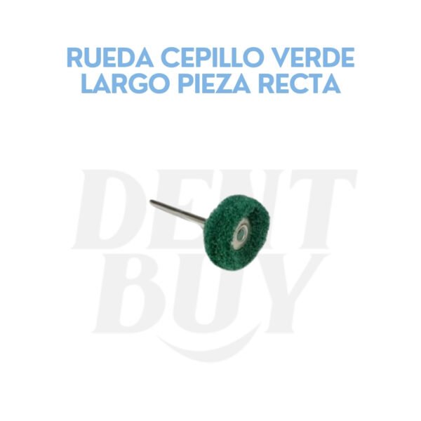 RUEDA CEPILLO VERDE LARGO PIEZA RECTA