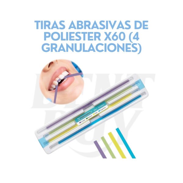 TIRAS ABRASIVAS DE POLIESTER X60 (4 GRANULACIONES)