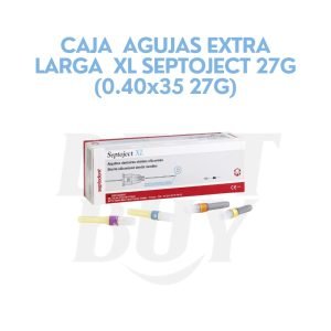 CAJA AGUJAS EXTRA LARGA XL SEPTOJECT 27G (0.40x35 27G)