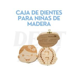 CAJA DE DIENTES PARA NIÑAS DE MADERA
