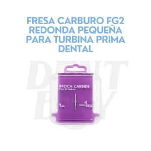 FRESA CARBURO FG2 REDONDA PEQUEÑA PARA TURBINA PRIMA DENTAL