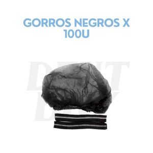 GORROS NEGROS X 100U