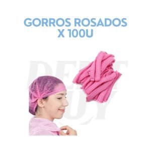 GORROS ROSADOS X 100U