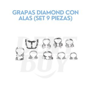GRAPAS DIAMOND CON ALAS (SET 9 PIEZAS)