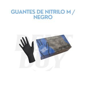GUANTES DE NITRILO M _ NEGRO