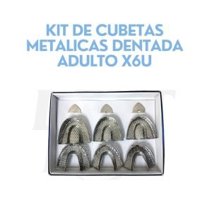 KIT DE CUBETAS METALICAS DENTADA ADULTO X6U