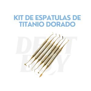 KIT DE ESPATULAS DE TITANIO DORADO