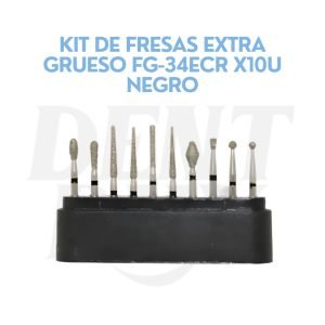 KIT DE FRESAS EXTRA GRUESO FG-34ECR X10U NEGRO