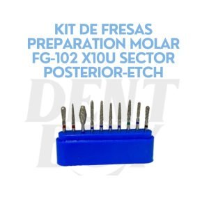 KIT DE FRESAS PREPARATION MOLAR FG-102 X10U SECTOR POSTERIOR