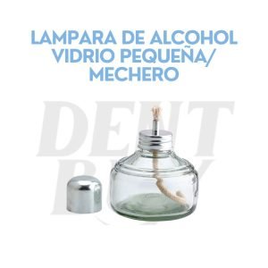 LAMPARA DE ALCOHOL VIDRIO PEQUEÑA_ MECHERO