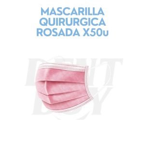MASCARILLA QUIRURGICA ROSADA X50u