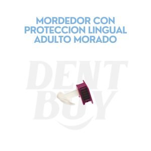 MORDEDOR CON PROTECCION LINGUAL ADULTO MORADO