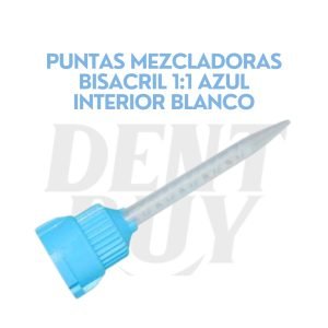 PUNTAS MEZCLADORAS BISACRIL 1_1 AZUL INTERIOR BLANCO