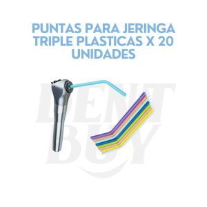 PUNTAS PARA JERINGA TRIPLE PLASTICAS X 20 UNIDADES