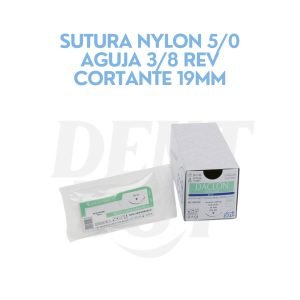 SUTURA NYLON 50 AGUJA 38 REV CORTANTE 19MM
