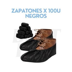 ZAPATONES X 100U NEGROS